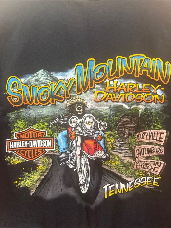 Harley-Davidson Other - Harley-Davidson Tennessee Black Smoky Mountain Motorcycle Graphic Tee NWOT